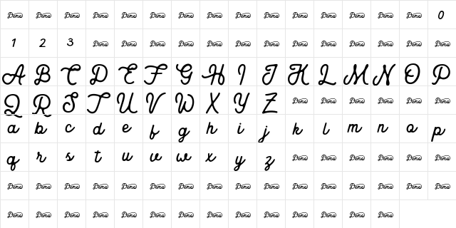 Royaland Clean  glyph index