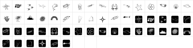AquaMints GD Demo Regular  glyph index