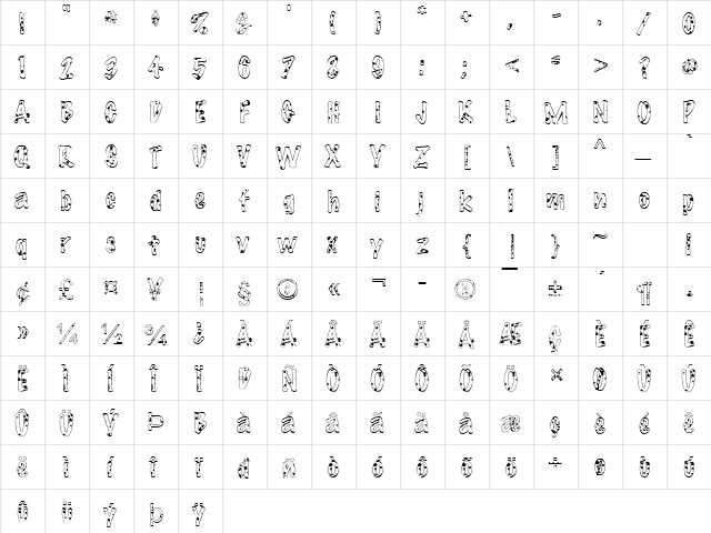 FZ HAND 14 SPOTTED Normal  glyph index