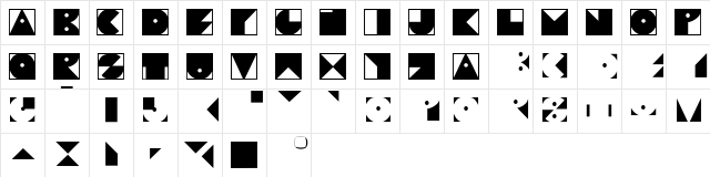 Typotraces-Three Regular  glyph index