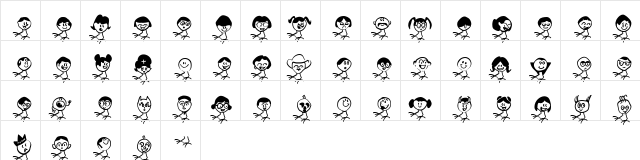 Chicken Regular  glyph index