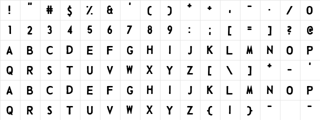 Talking Baseball Regular  glyph index