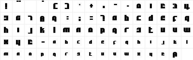Alpha Flight Solid Small Caps Regular  glyph index