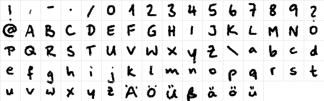 squeaky chalk sound Regular  glyph index