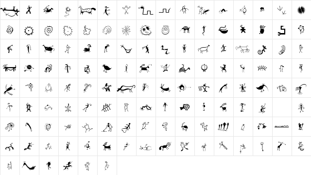 MiniPicsRedRock Regular  glyph index