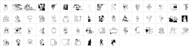 AngelsBears Regular  glyph index