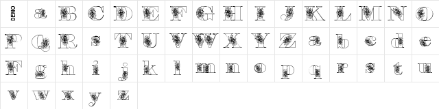 Floryan Demo  glyph index