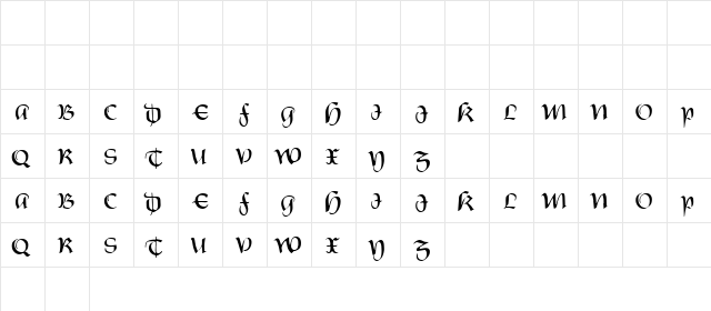 Full Moon 1 Regular  glyph index