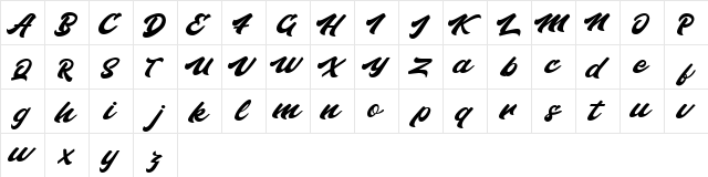 Pahitna Free Regular  glyph index