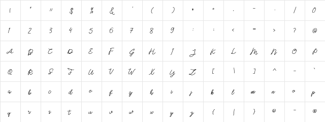 Ghicella Regular  glyph index