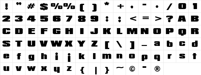 Padaloma Regular  glyph index