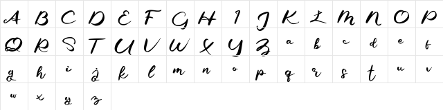 Giji FREE Regular  glyph index