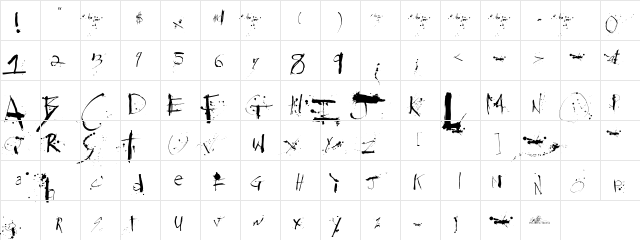 Steadmanesque Regular  glyph index
