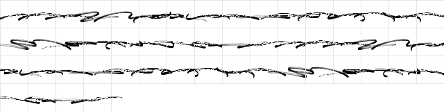 Blastimo Swash Regular  glyph index