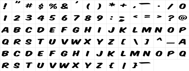 VTCSuperMarketSaleDisplay Regular  glyph index