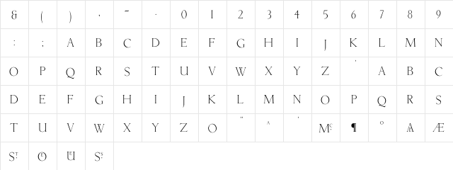 Somnolent Regular  glyph index