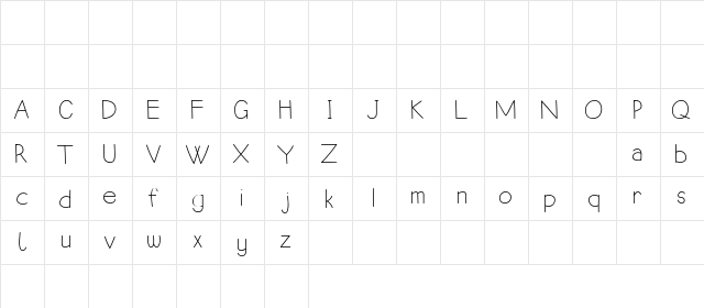 Comic San DY Regular  glyph index