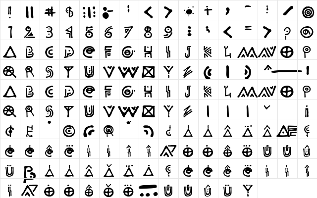 Odisea Astral Hacia Gan&#56165des  glyph index