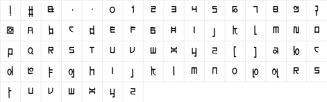Awesome South Korea Regular  glyph index