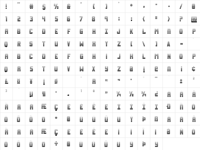 Urban Defender Gradient Regular  glyph index