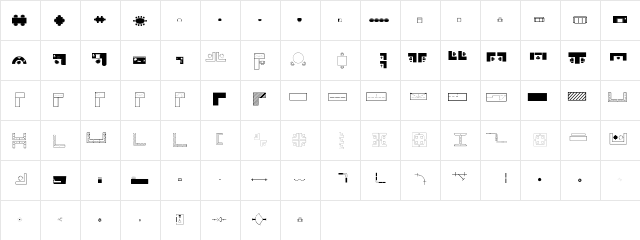 OfficePlanning Regular  glyph index
