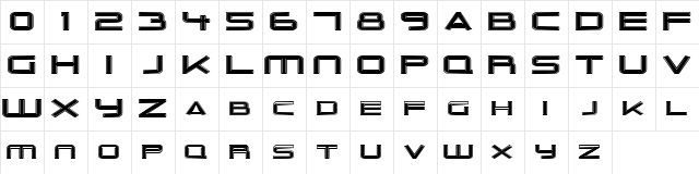 Outer Limits Extended Regular  glyph index
