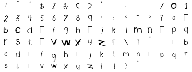 La Ment Demo Regular  glyph index