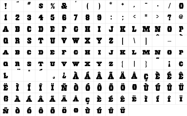 AIWood Barrel  glyph index