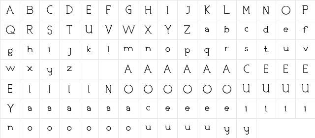 NICOLLS DEMO Medium  glyph index