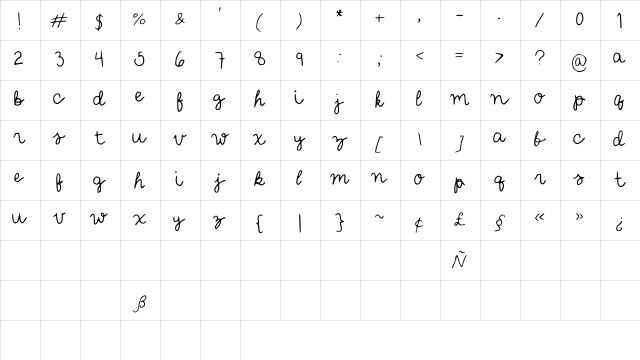 IYSForeverandEver Medium  glyph index