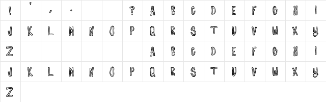 Everythings Fine Regular  glyph index