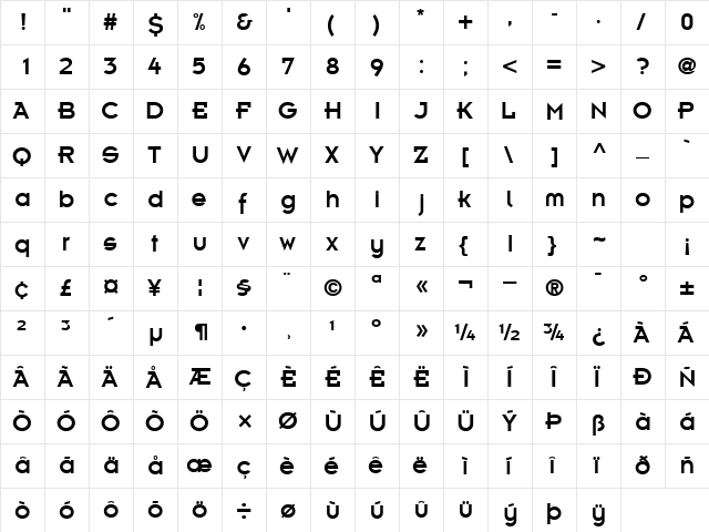 KernelAlternateSSK Regular  glyph index