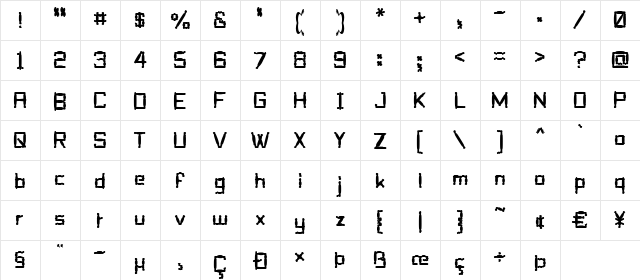 Pillo Talk Regular  glyph index