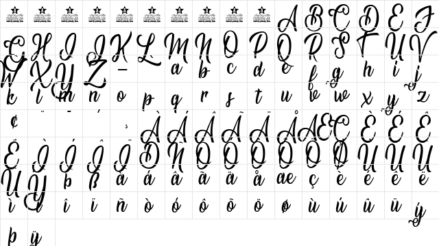 Natural Beauty Personal Use Regular  glyph index