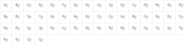 KR Valentine Teddy Regular  glyph index