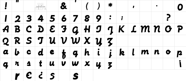 D'addario 2 Regular  glyph index