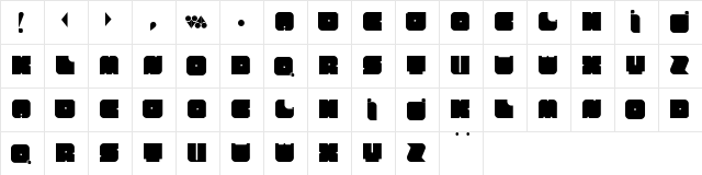 Cuadra Regular  glyph index