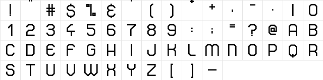 Strong Impact Regular  glyph index