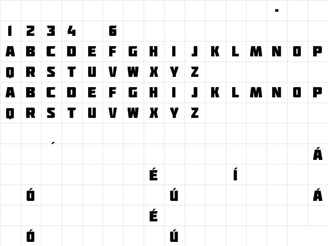 Deadpool Movie Regular  glyph index