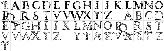 VespasianCaps Regular  glyph index