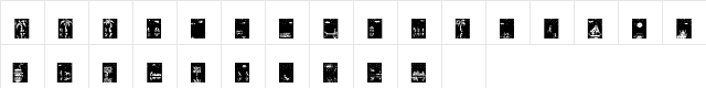 Pixelian Nights Regular  glyph index