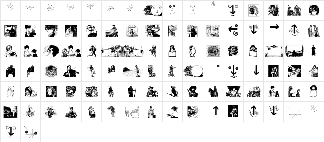 OldFashionedClichees Regular  glyph index