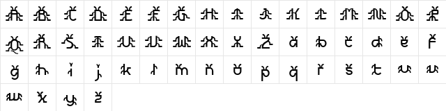 Futurex Bugz Regular  glyph index