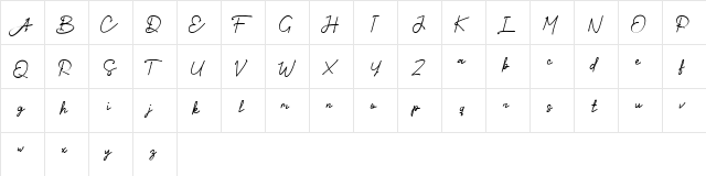 Old Djakarta Regular  glyph index