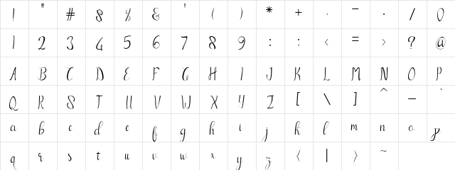 brazilian free Regular  glyph index