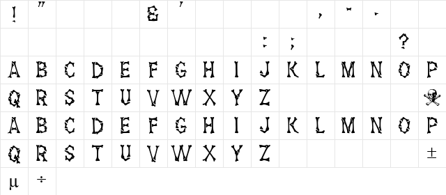 Head Regular  glyph index