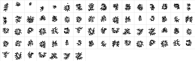 Raindrops Raindrops  glyph index