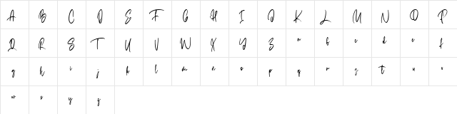 Frostiest Free Regular  glyph index