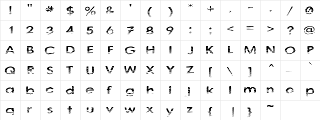 Dunes Regular  glyph index