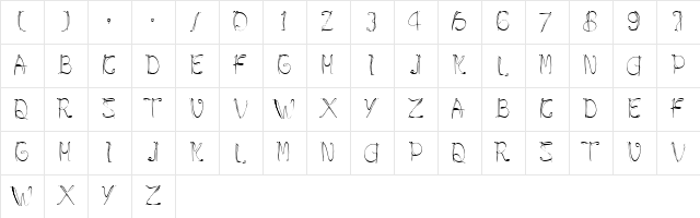 Elizabeth Regular  glyph index